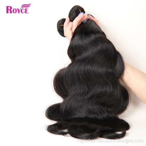 Royce Good Quality 100%  Unprocessed Malaysian Mink Virgin Hair  Body Wave Human Hair Bundles